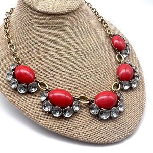 Stella & Dot Cherry Red Retired Mae Necklace
